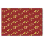 [ Thumbnail: Red, Faux Gold 45th (Forty-Fifth) Event Tissue Paper ]