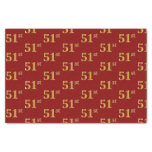 [ Thumbnail: Red, Faux Gold 51st (Fifty-First) Event Tissue Paper ]