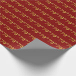 [ Thumbnail: Red, Faux Gold 70th (Seventieth) Event Wrapping Paper ]