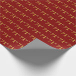 [ Thumbnail: Red, Faux Gold 71st (Seventy-First) Event Wrapping Paper ]