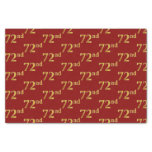 [ Thumbnail: Red, Faux Gold 72nd (Seventy-Second) Event Tissue Paper ]