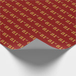 [ Thumbnail: Red, Faux Gold 81st (Eighty-First) Event Wrapping Paper ]