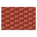 [ Thumbnail: Red, Faux Gold 83rd (Eighty-Third) Event Tissue Paper ]