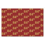 [ Thumbnail: Red, Faux Gold 84th (Eighty-Fourth) Event Tissue Paper ]