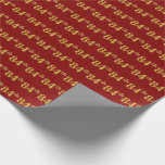 [ Thumbnail: Red, Faux Gold 84th (Eighty-Fourth) Event Wrapping Paper ]