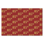 [ Thumbnail: Red, Faux Gold 85th (Eighty-Fifth) Event Tissue Paper ]