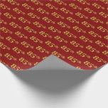 [ Thumbnail: Red, Faux Gold 85th (Eighty-Fifth) Event Wrapping Paper ]