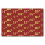 [ Thumbnail: Red, Faux Gold 86th (Eighty-Sixth) Event Tissue Paper ]