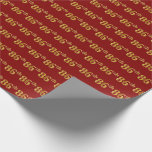 [ Thumbnail: Red, Faux Gold 86th (Eighty-Sixth) Event Wrapping Paper ]