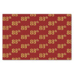 [ Thumbnail: Red, Faux Gold 88th (Eighty-Eighth) Event Tissue Paper ]
