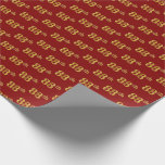 [ Thumbnail: Red, Faux Gold 88th (Eighty-Eighth) Event Wrapping Paper ]