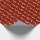 [ Thumbnail: Red, Faux Gold 89th (Eighty-Ninth) Event Wrapping Paper ]