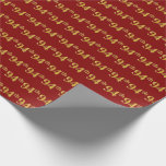 [ Thumbnail: Red, Faux Gold 94th (Ninety-Fourth) Event Wrapping Paper ]