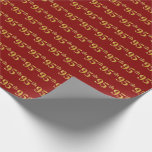 [ Thumbnail: Red, Faux Gold 95th (Ninety-Fifth) Event Wrapping Paper ]