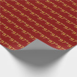 [ Thumbnail: Red, Faux Gold 97th (Ninety-Seventh) Event Wrapping Paper ]