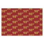 [ Thumbnail: Red, Faux Gold 98th (Ninety-Eighth) Event Tissue Paper ]