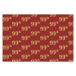 [ Thumbnail: Red, Faux Gold 99th (Ninety-Ninth) Event Tissue Paper ]