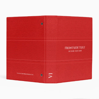 Red faux leather mini binder