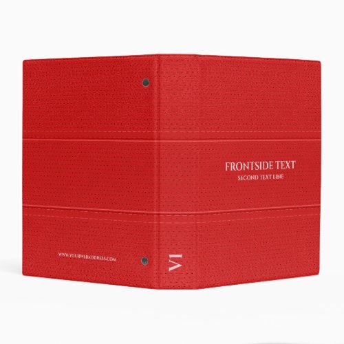 Red faux leather mini binder