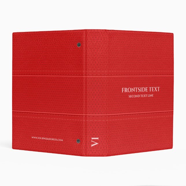 Red faux leather mini binder (Background)