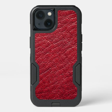 Red Faux Leather Professional Iphone 13 Case