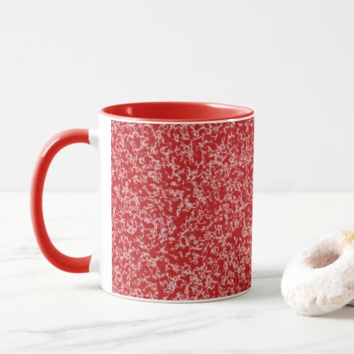 Red Faux Marble Mug