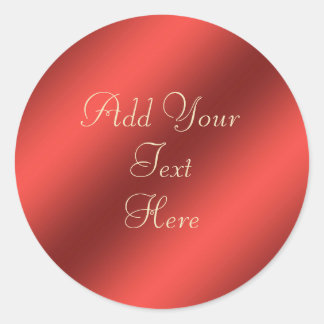 Red Faux Metallic Foil Customizable Sticker