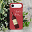 Red Faux Textured Leather
