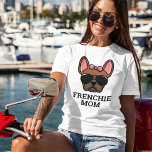 Red Fawn Female French Bulldog Frenchie Dog Mom T-Shirt<br><div class="desc">This French Bulldog t-shirt makes the perfect gift for Mother's day and birthdays. It's ideal for giving to a dog Mom from their beloved Frenchie. The design features a red fawn female French Bulldog face illustration with space to add your own wording.</div>