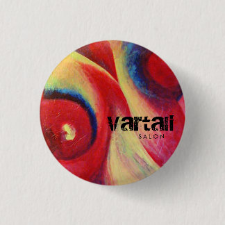 Red Feather Painting Vartali Round Button