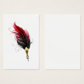 Red feather pen with gold nib (Front & Back)