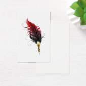 Red feather pen with gold nib (Desk)