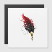 Red feather pen with gold nib (Front/Back)