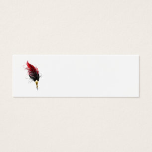 Red feather pen with gold nib