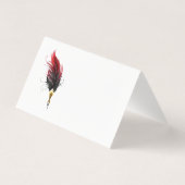Red feather pen with gold nib (Back)