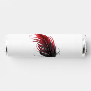 Red feather pen with gold nib breath savers® mints