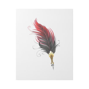 Red feather pen with gold nib gallery wrap