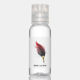 Red feather pen with gold nib hand sanitizer