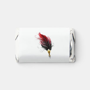 Red feather pen with gold nib hershey's miniatures