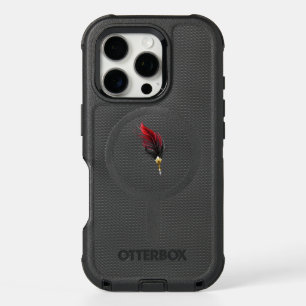 Red feather pen with gold nib iPhone 16 pro case