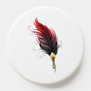 Red feather pen with gold nib PopSocket
