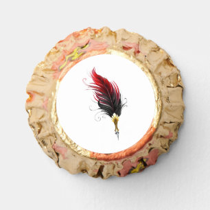 Red feather pen with gold nib reese's peanut butter cups