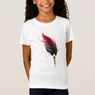 Red feather pen with gold nib T-Shirt