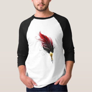 Red feather pen with gold nib T-Shirt
