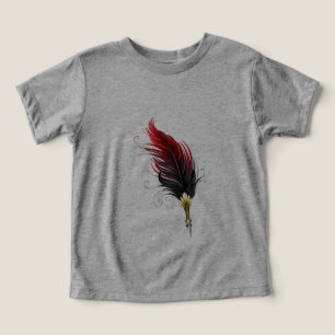 Red feather pen with gold nib toddler t-shirt