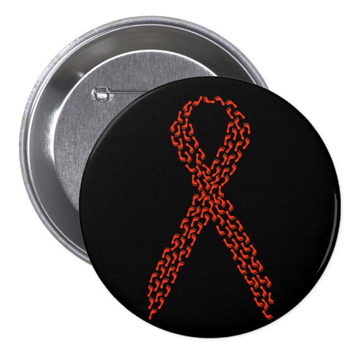 Red Feet Awareness Ribbon Pin