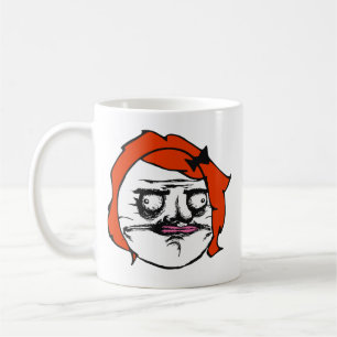 Red Female Me Gusta Comic Rage Face Meme Coffee Mug