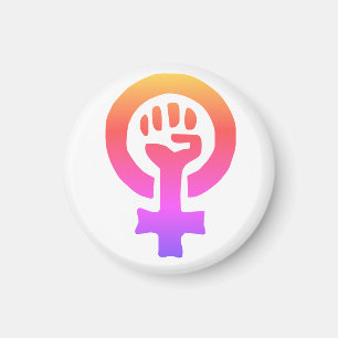 Red Feminism Symbol Magnet