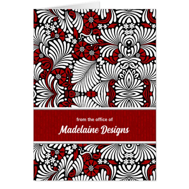 Red Fern Wood Professional Business Blank Cards (Front)