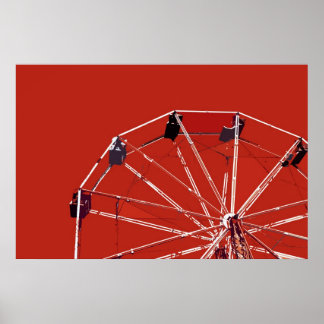 Red Ferris Wheel Poster